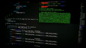 hacking code on a screen